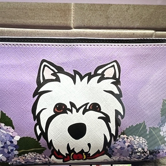 Marc Tetro Other - Marc Tetro Lavender Dog Print Travel Pouch